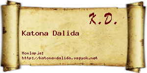 Katona Dalida névjegykártya